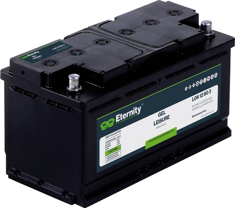 Eternity L06 12 80 3 Bleiakku 12V 80 Ah Blei-Gel Wartungsfreie Blei-Gel Batterie - 2050007090823