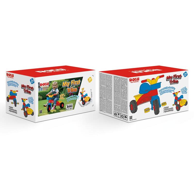 Dolu Dreirad Lernspielzeug Kinderdreirad rot Modell 7006 für Kleinkinder 50cm - 8690089070067