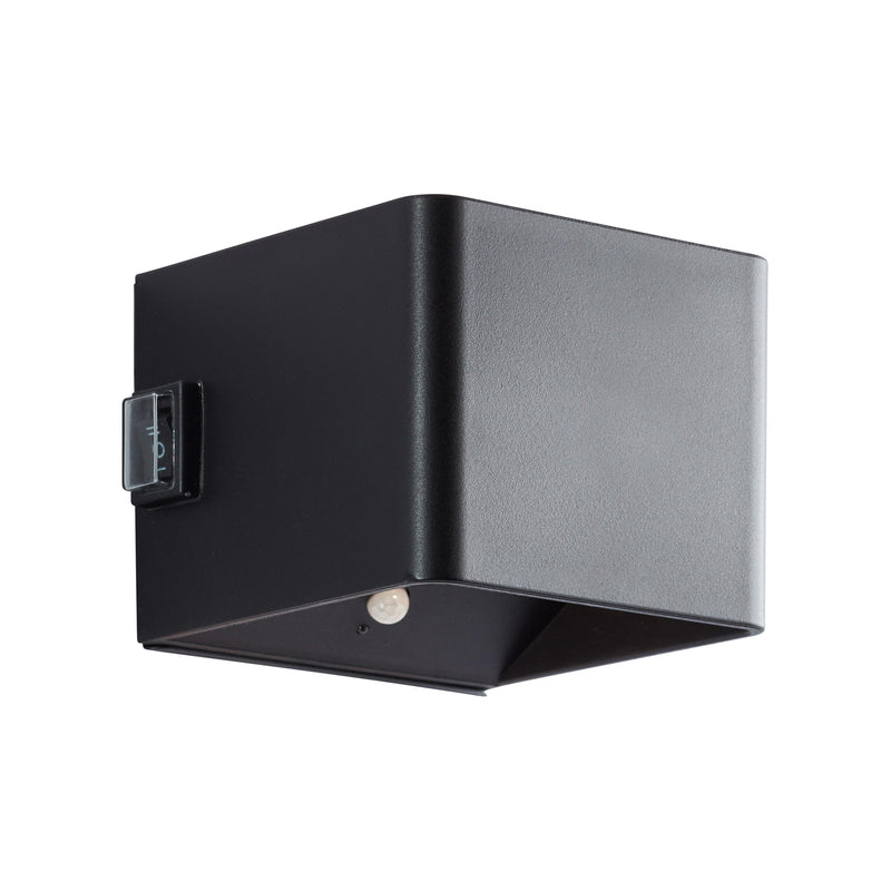 Brilliant Außenwandleuchte LED Iseo schwarz mit Bewegungsmelder 10cm IP44 3000K - 4004353435577