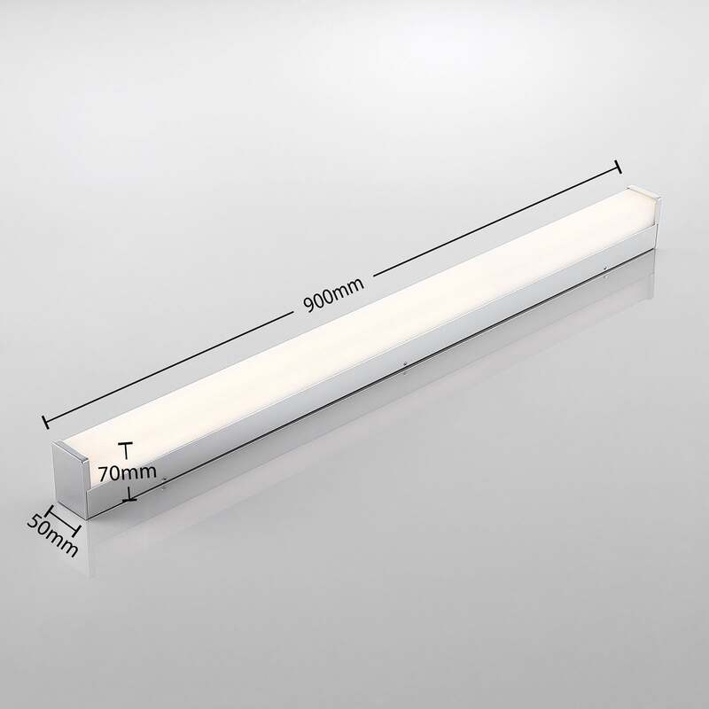 Lindby Wandleuchte Klea LED Lampe Badezimmerlampe chrom 90cm warmweiß IP44 - 4251096580518