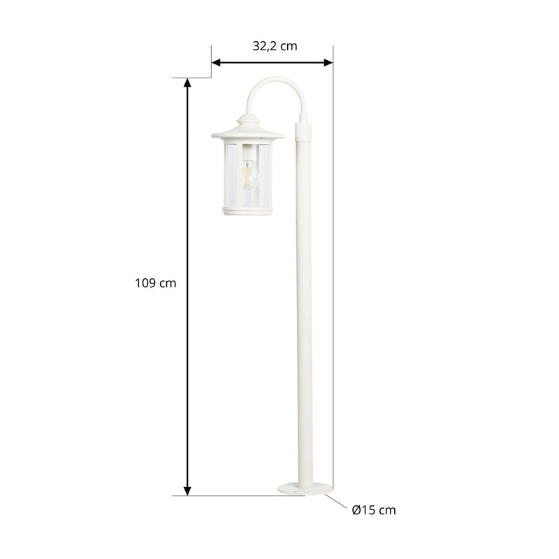 Lindby Wegeleuchte Zayn LED Gartenleuchte Pollerleuchte dimmbar weiß 109cm IP65 - 4255830907159