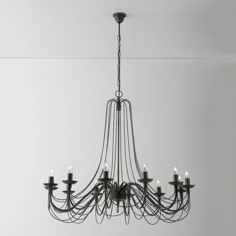 Kronleuchter Antonina schwarz 12-flammig Leuchte Deckenlampe Wohnzimmerlampe - 9003090248117