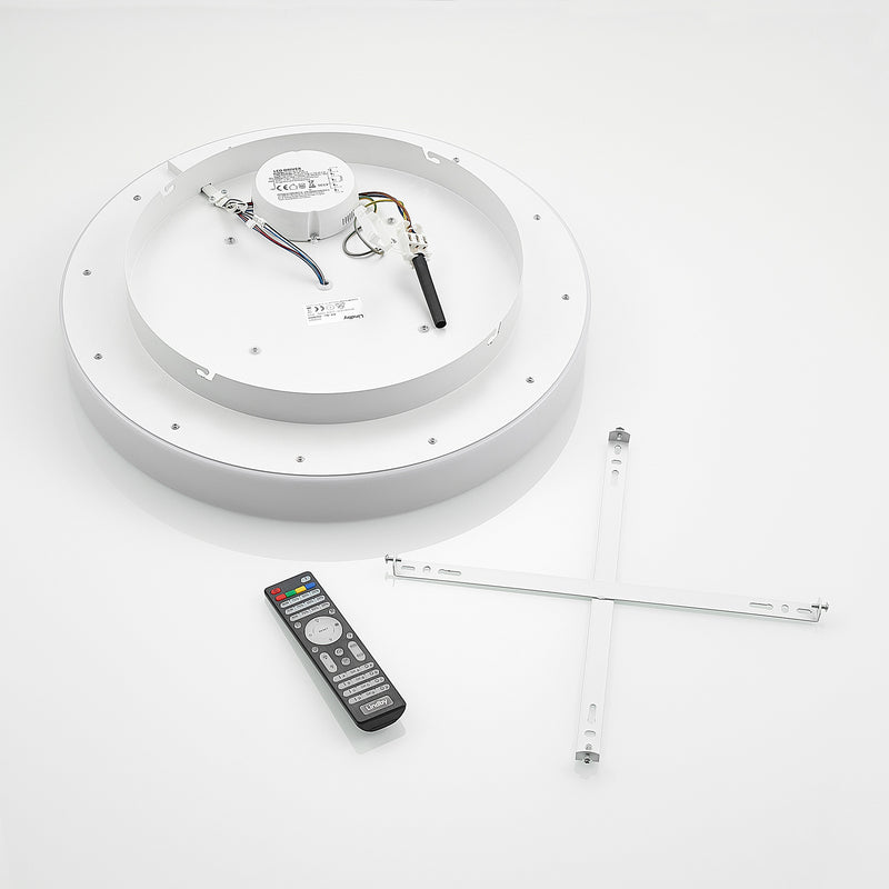 Lindby Deckenleuchte Wikani LED Lampe dimmbar RGB CCT weiß Ø 49 cm Fernbedienung - 4251096599374