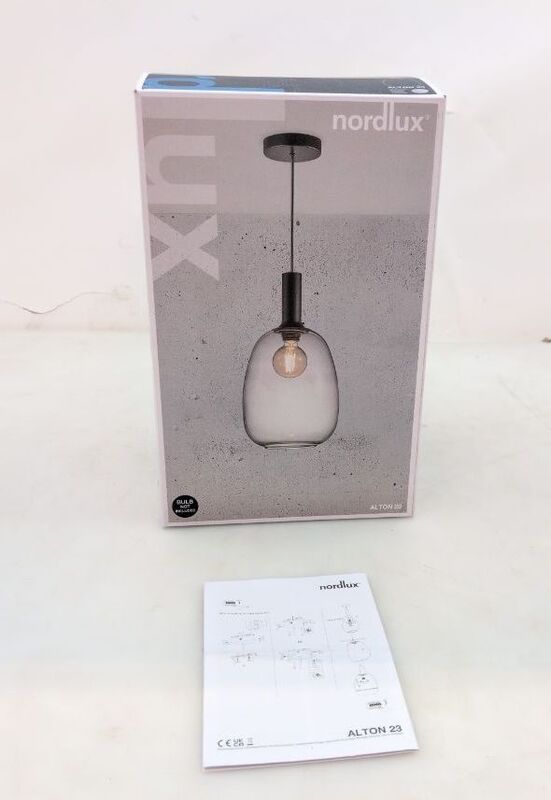 Nordlux Pendelleuchte Hängeleuchte Alton 23 E27 60W Rauch Glas 300cm IP20 - 5701581452589