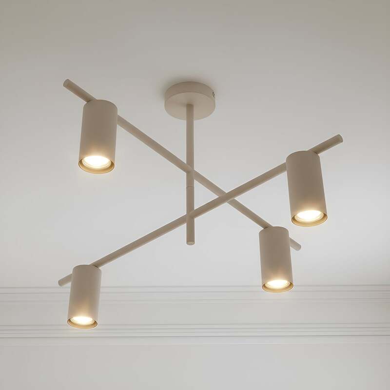 Lindby Deckenleuchte Lampe Marilou beige 4-flammig Deckenbeleuchtung - 4251911792164