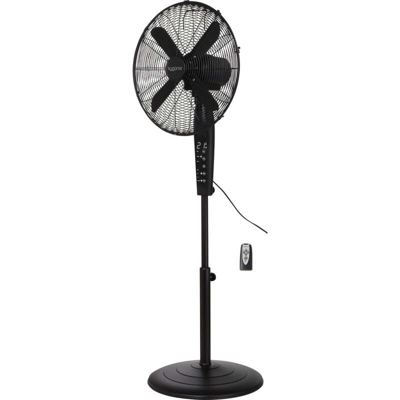 Sygonix Standventilator Ventilator höhenverstellbar mit Fernbedienung schwarz - 4064161489438