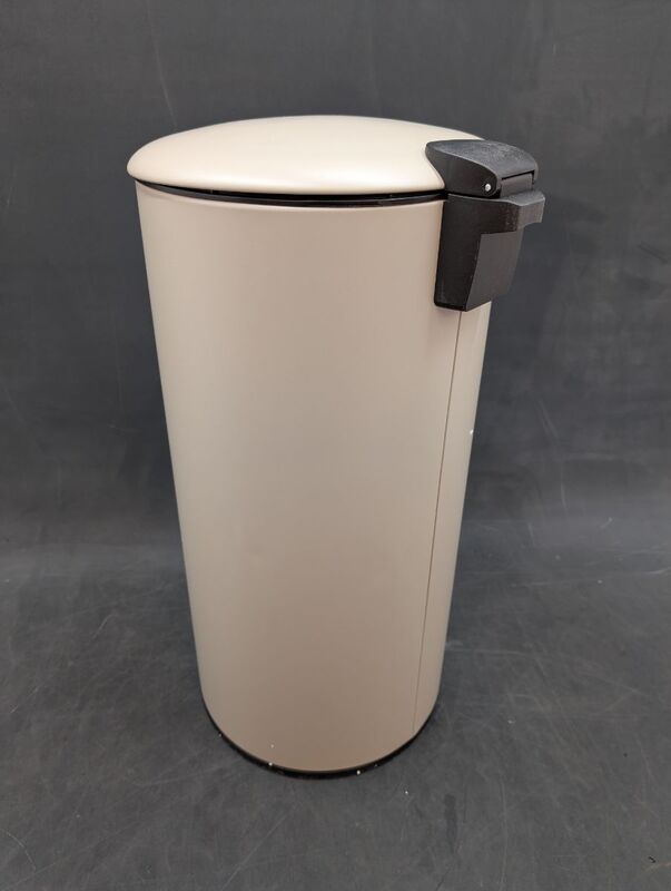 hjh OFFICE Mülleimer 30L Treteimer Softclose CLEAN Step 2 Metall Beige - 4064323107378