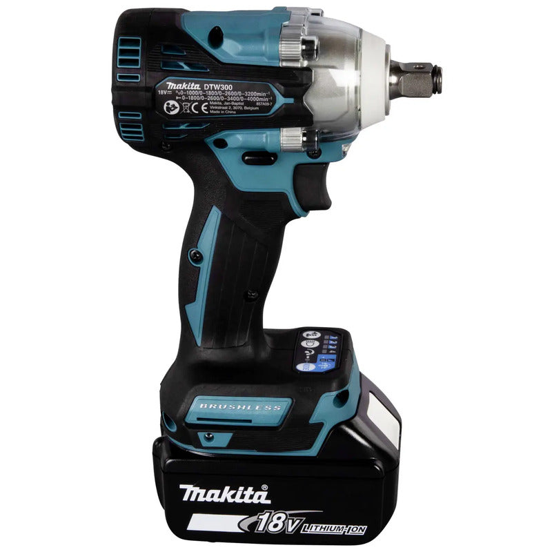 Makita Akku-Schlagschrauber DTW300RTJ 330Nm 18V 2x5Ah Li-Ion Werkzeug 2 Akkus - 0088381898041