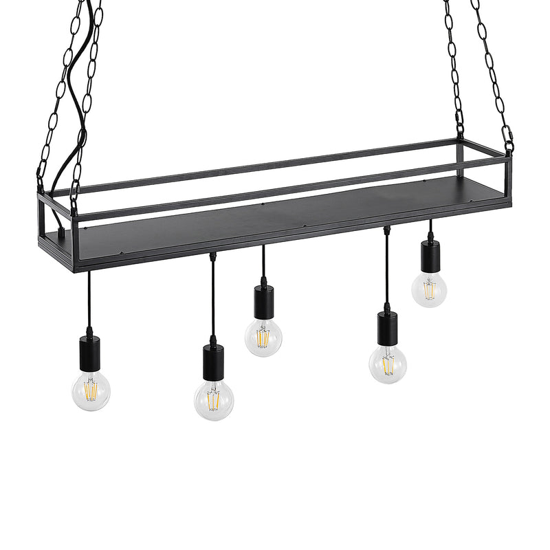 Lindby Hängelampe Hängeleuchte Kirista LED Pendelleuchte dimmbar schwarz 100cm - 4251911734829