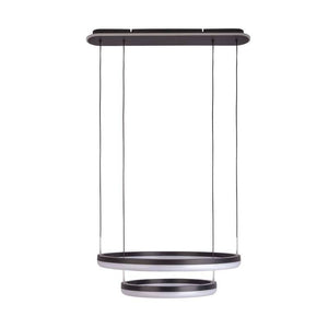B-Ware Näve Pendelleuchte Hängelampe LED CCT Ringe Fernbedienung schwarz Kunststoff