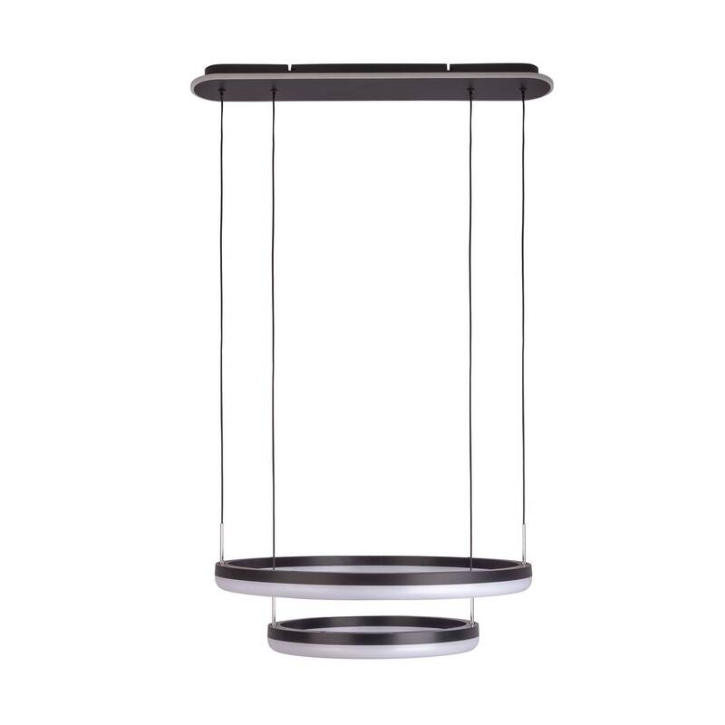 Näve Pendelleuchte Hängelampe LED CCT Ringe Fernbedienung schwarz Kunststoff - 4003222889336