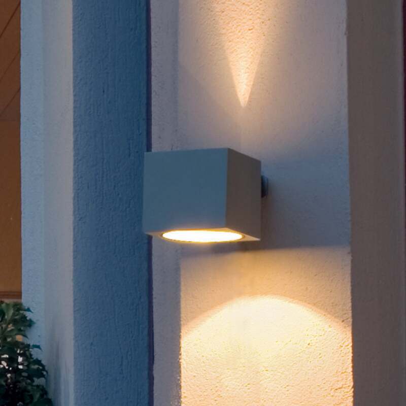 Außenwandleuchte Modena Square grau IP44 Aluminium 25W G9 Halogen - 7318307341300