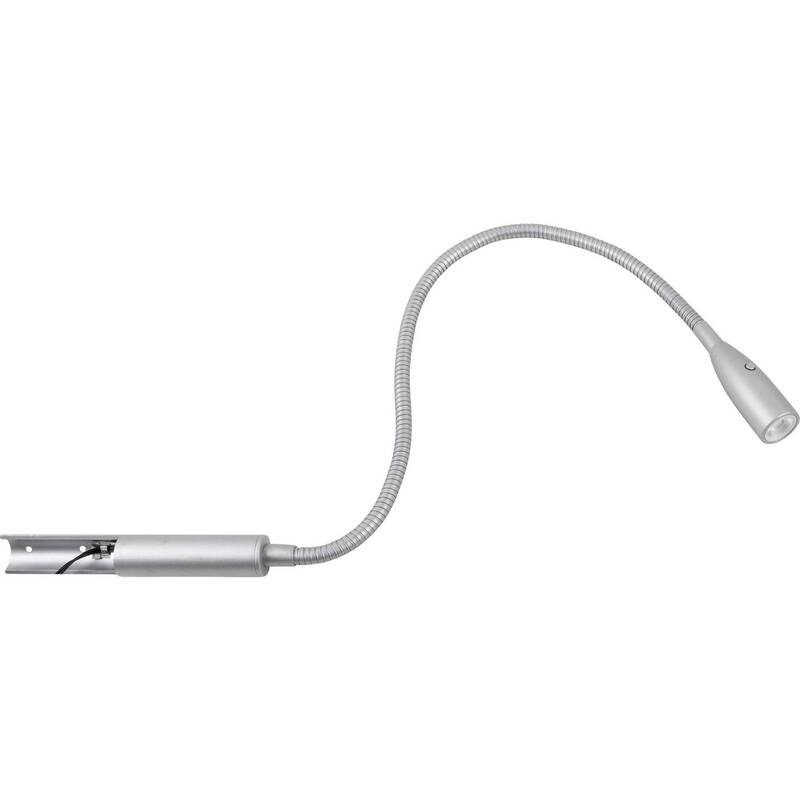 LED-Nachttischlampe BERTA 1.5W Warmweiß Flexarm Silber Heitronic 40cm - 4002940277456