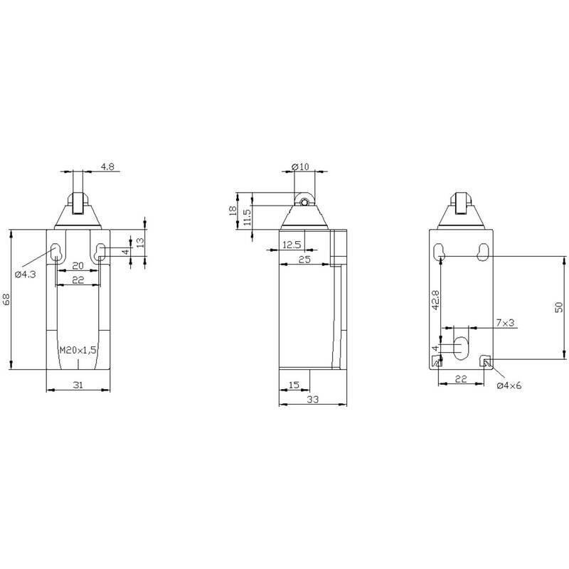 Siemens Positionsschalter 3SE5232-0LD03-1AH0 Rollenstößel IP65 6A Kunststoff 1St - 4011209742116