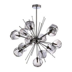 B-Ware AV-1777-13K Hängelampe Pendelleuchte chromfarben Glas Deckenlampe 13-flg dimmbar