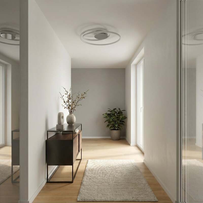 Lucande Deckenlampe LED Maire dimmbar Lampe Leuchte chrom Ø50cm warmweiß - 4251096573879