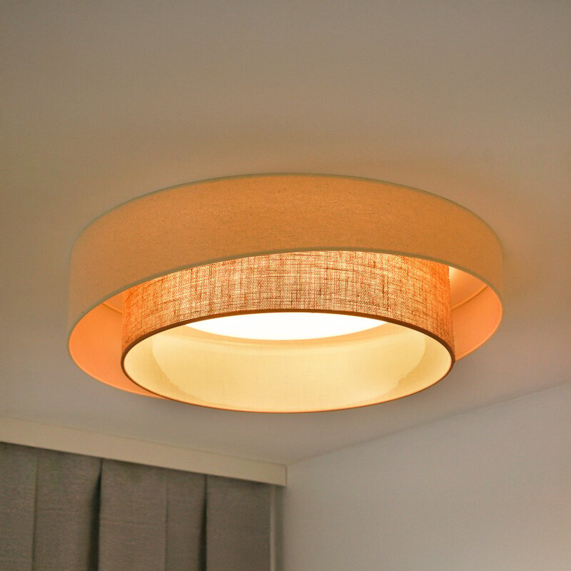 Duolla LED-Deckenleuchte Luneta S Fernbedienung Jute beige Ø60cm SIEHE TEXT/F590 - 5905317606424