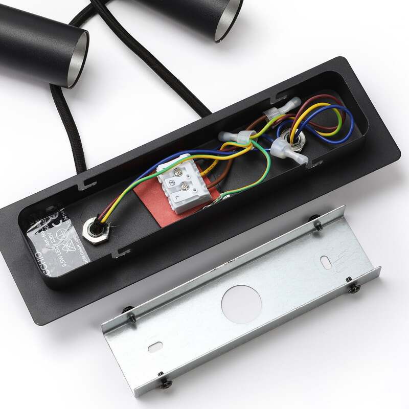 Arcchio Pendelleuchte Hängeleuchte Franka LED Lampe schwarz Aluminium 2-flg 30cm - 4251096568608