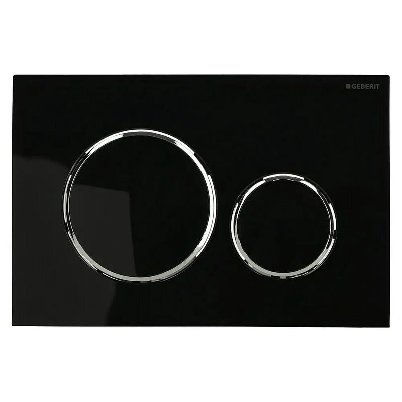 GEBERIT Betätigungsplatte Sigma 20 2-Mengen-Spülung schwarz Hochglanz 24,6cm - 4025416544654