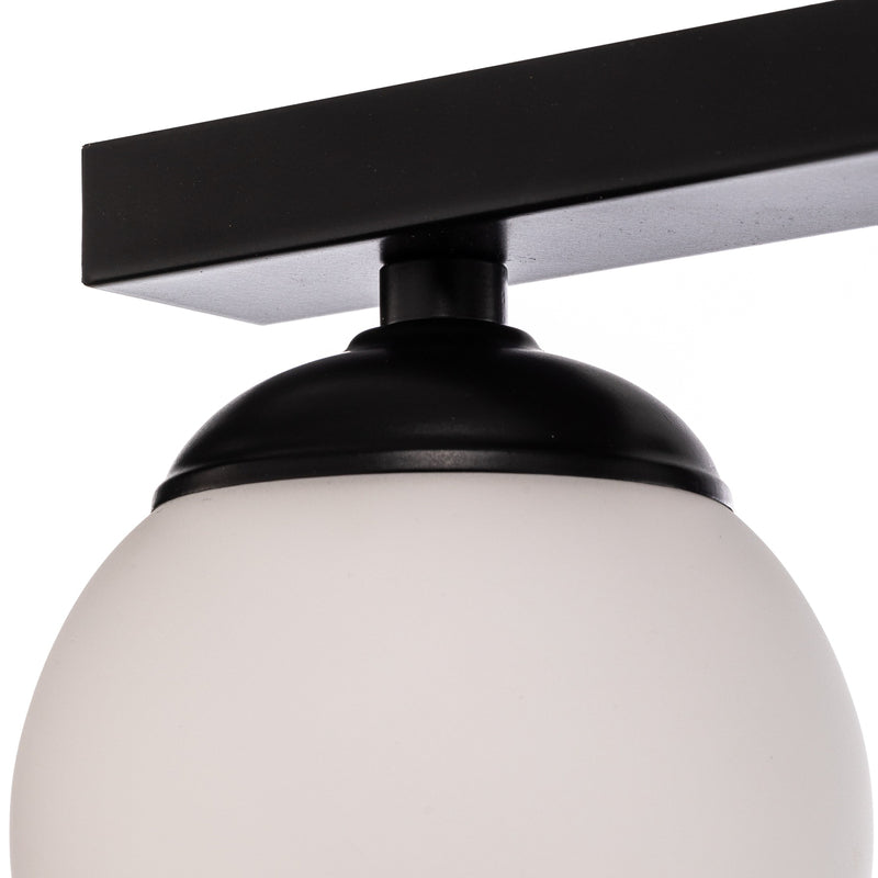 Deckenlampe Fatis 3-flammig LED Hängelampe dimmbar schwarz opalglas 60x12cm - 5902553230444
