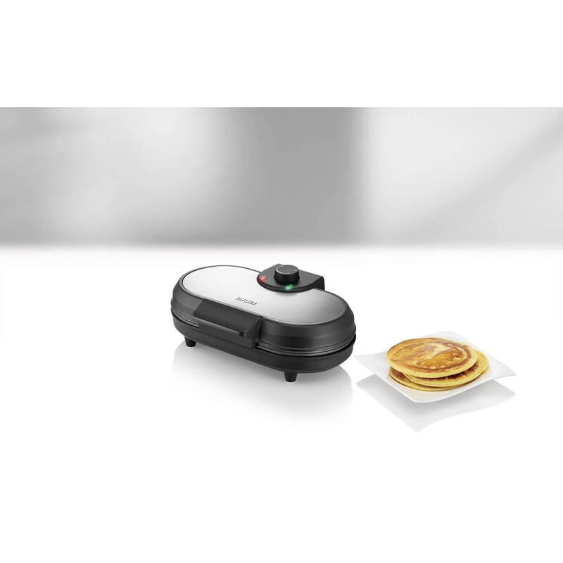 Unold Doppel-Pancake-Maker Schwarz Edelstahl 1000W Antihaftbeschichtung 2-fach - 4011689481659