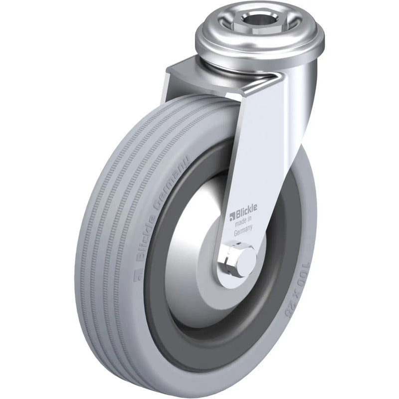 Blickle Lenkrolle Rad-Durchmesser 100mm Tragfähigkeit 70kg Rückenloch grau 1 St. - 4047526224530