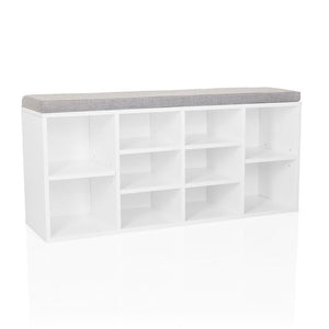 B-Ware hjh LIVING Schuhschrank Schuhregal ESTHA 10 Weiß Aufbewahrung Sitzbank