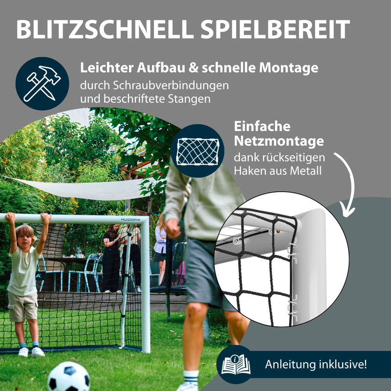 Fußballtor Advanced 180 HUDORA für Outdoor Erwachsene Kinder Jugendliche - 4005998769553