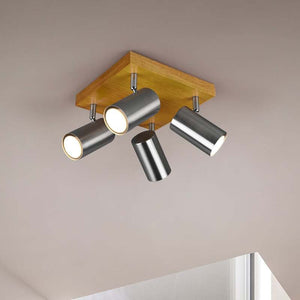B-Ware Trio Lighting Deckenstrahler Deckenspot Marley Nickel matt Strahler Esszimmer