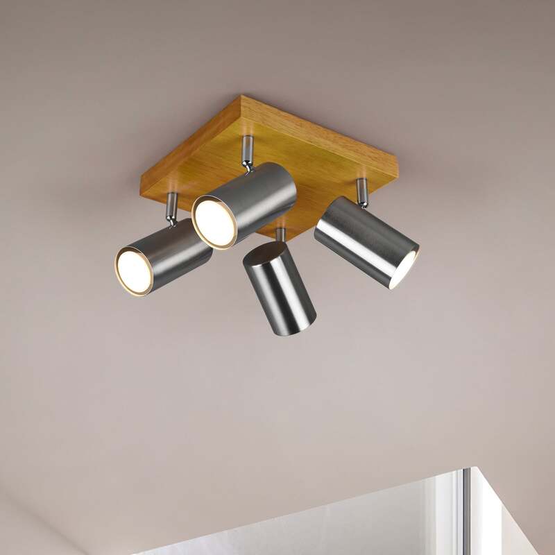 Trio Lighting Deckenstrahler Deckenspot Marley Nickel matt Strahler Esszimmer - 4017807488036