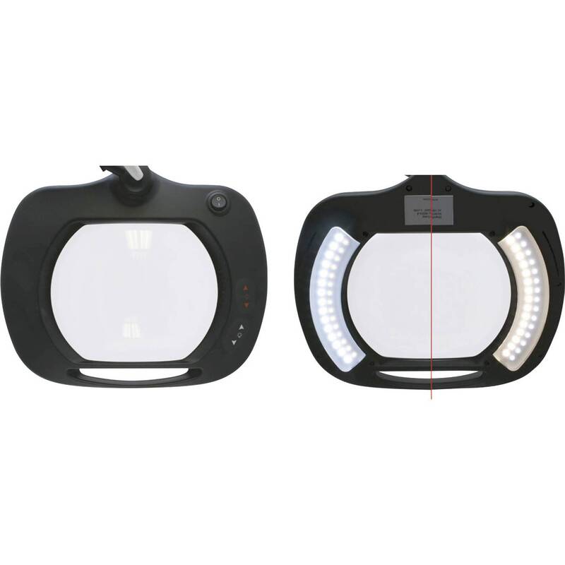 LED Lupenleuchte Lupe Leuchte 2.25x Kaltweiss dimmbar Tischklemme 1100lm ESDsich - 7640174710393