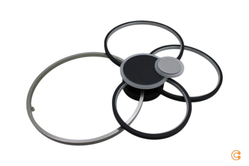 JUST LIGHT Deckenleuchte Deckenlampe LED Papilon schwarz aluminium Aluminium 547 - 4043689983994