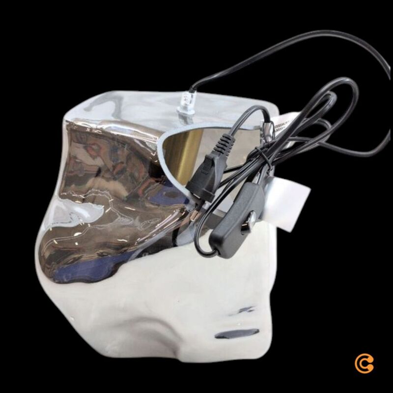 KARE Tischleuchte Aura LED Lampe Tischlampe grau Glas Ø30cm E27 40W Schalter - 4025621577034