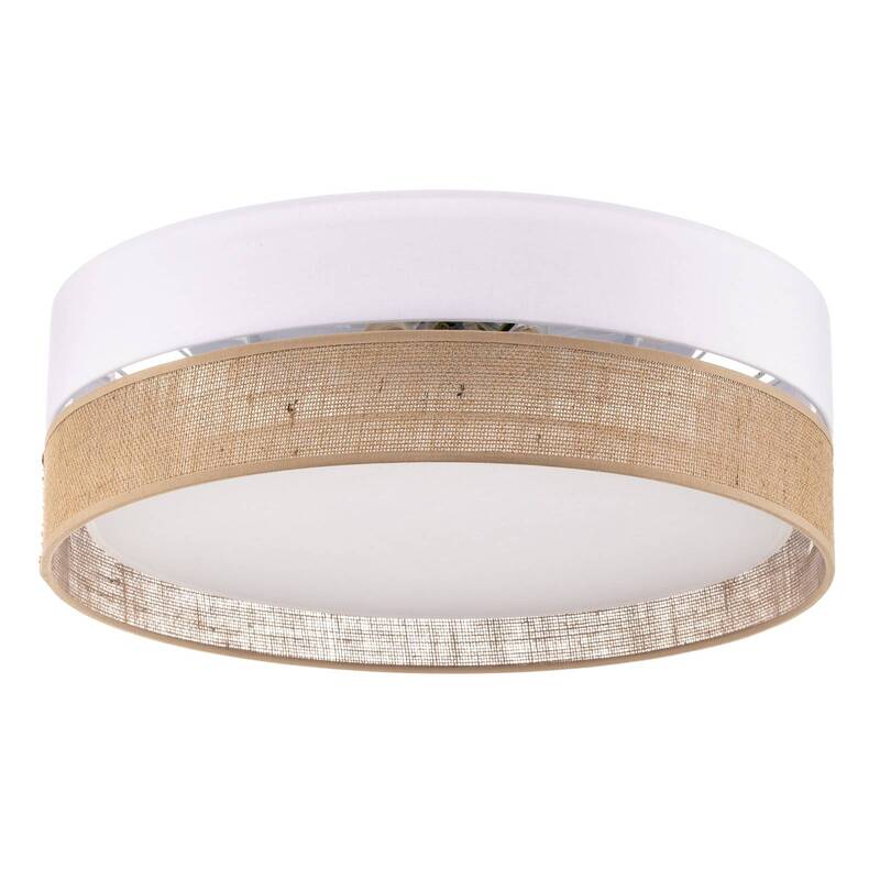 Euluna Deckenlampe Linobianco Deckenlampe Lampe 3-flmg E27 Ø 45 cm weiß braun - 5901780565770