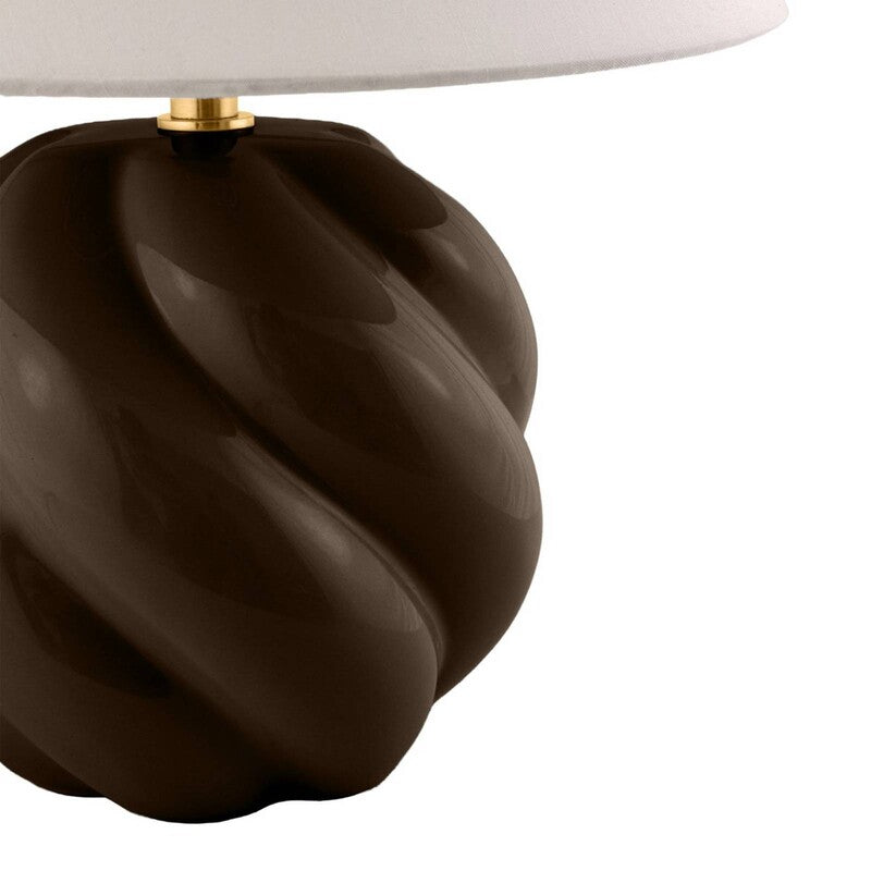 Globen Lighting Tischlampe Lampe DAHLIA LED Leuchte beige braun Höhe 31cm - 7319436164068