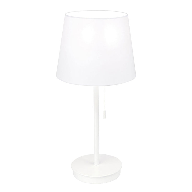 Orion Tischleuchte Ludwig USB Tischlampe Leuchte Lampe Stahl Leinen weiß 50cm - 9003090270286
