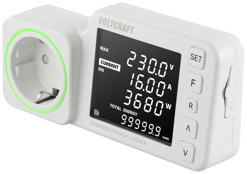 VOLTCRAFT Energiekostenmessgerät Kostenprognose Alarmfunktion Überspannungsalarm - 4064161218847