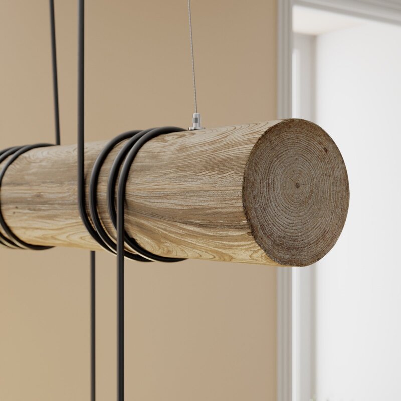 Euluna Hängeleuchte Karou Deckenlampe Pendelleuchte Lampe Leuchte Holz 3-flm E27 - 5905840217265