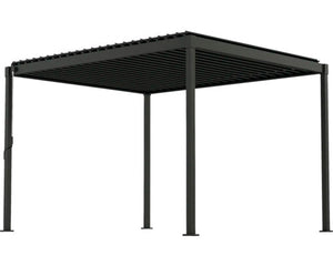Mirador Pergola Gartenpavillon Stahl-Pergola anthrazit 300x400cm Lamellendach
