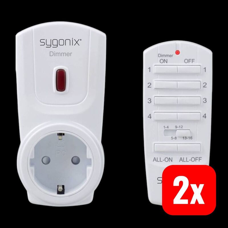 Sygonix Dimmer-Set RSL Zwischenstecker 300W Funksteuerung Alexa 70m Reichweite - 4053199570058