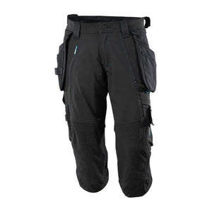B-Ware Mascot Dreiviertel-Hose schwarz C42 Stretchhose mit Hängetaschen Hose