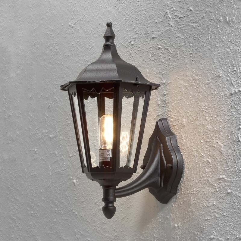 Konstsmide Außenwandleuchte Firenze schwarz Gartenleuchte Lampe 48cm E27 IP43 - 7318307213751
