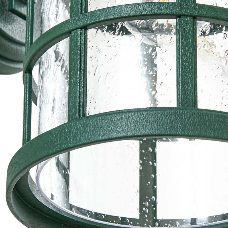 Lindby Außenwandleuchte Außenlampe Ankea grün Glas Kunststoff E27 LED IP23 - 4255830907166