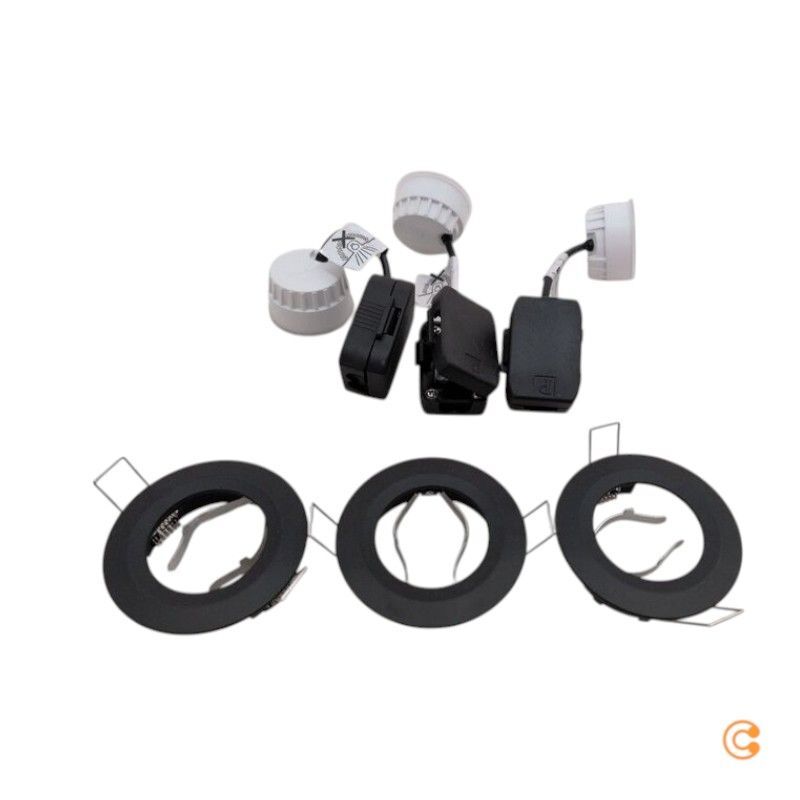 Paulmann Einbaustrahler Nova Coin 3xSet LED Spot schwarz matt Aluminium Ø7,8cm - 4000870944738