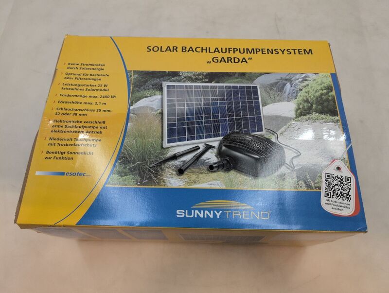 Esotec Solar Bachlaufpumpenset Pumpe für Springbrunnen Garten Wasserspiel 244 - 4260057862297