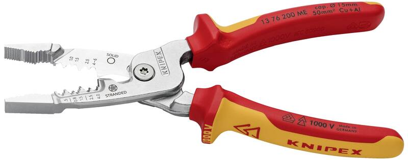 Knipex ME Multifunktionszange 200 mm Multifunktions-Elektrikerzange verchromt - 4003773088943