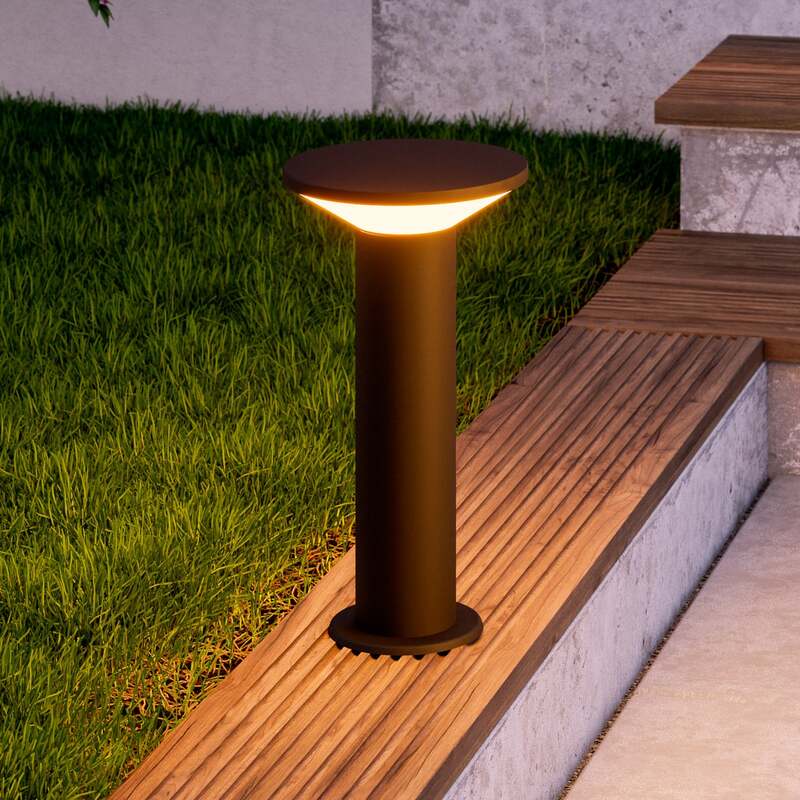 Eglo LED-Sockellampe Rigosa Außenlampe Gartenleuchte schwarz 35cm IP44 1100Lumen - 9008606355822