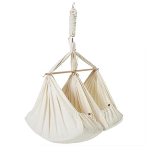B-Ware MEMBANTU Federwiege Babywiege Zwillinge Basic Natur Baumwolle Feder Babybett