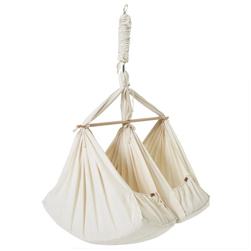 MEMBANTU Federwiege Babywiege Zwillinge Basic Natur Baumwolle Feder Babybett - 5707582024633