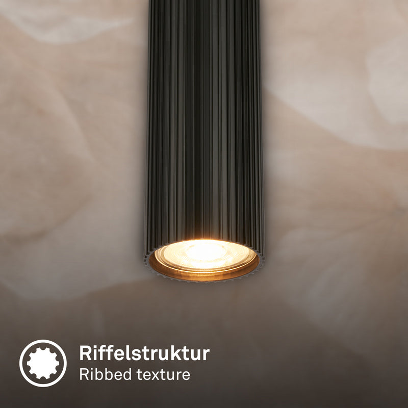 Briloner Hängeleuchte Ida LED Pendelleuchte dimmbar schwarz 3-flammig Ø20cm - 4002707501992